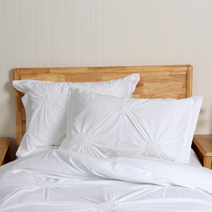 Venta al por mayor de calidad del hotel sábanas planas tamaño king edredones bordados blancos cobertores Jacquard cómodo juego de cama para la tienda - Product Image 2