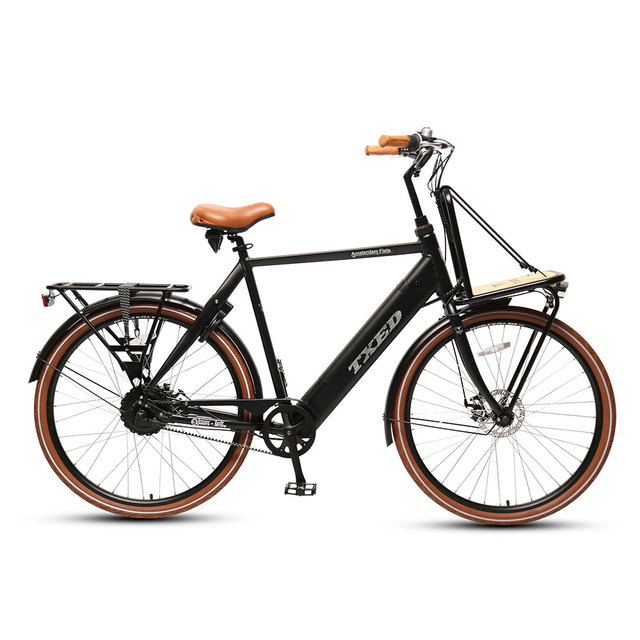 TXED Classic 28 Inch Electric Bicycle for Adults with 250W Rear Motor LCD Display Lithium Battery Electric City Bike