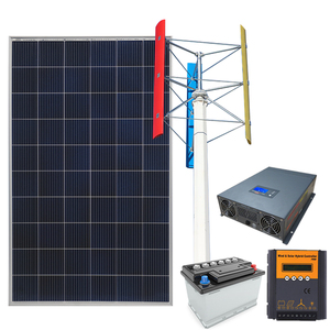 <strong>Wind</strong> Solar Hybrid <strong>Vertical</strong> Axis <strong>Wind</strong> <strong>Turbine</strong> Generator <strong>6KW</strong> 48V Output Automatic <strong>Wind</strong> Adjustment Complete System - Product Image 1