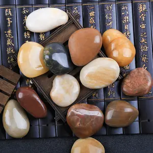 China Landscaping Mixed Color River Stone Polished Pebbles For Garden