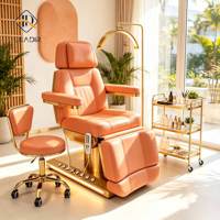 Lit de soin électrique à 3 moteurs, hauteur réglable, chaise de spa robuste pour usage professionnel en salon