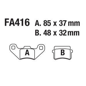 Plaquettes de frein à disque de moto, substrat en cuivre, métal fritté pour FA416 KAZUMA MH10 RYZ RV <span class=keywords><strong>BR</strong></span> XRV RL XL125 200 250 <span class=keywords><strong>300</strong></span> - Product Image 4