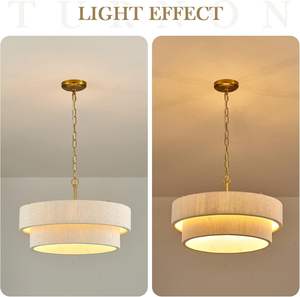 Lampadario Bohémien in Rattan Intrecciato a Mano, Ideale per Isola Cucina e Ristorante, Leggero e Dimmerabile - Product Image 4