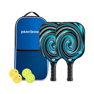 Ensemble de raquettes de pickleball PanelSou bleu paon antidérapant avec sac de transport et balles pour jeu en extérieur - Product Image 1
