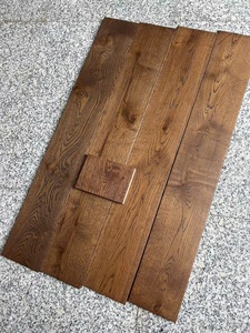 <span class=keywords><strong>Parquet</strong></span> en bois massif véritable, style rustique, planches de bois de chêne foncé, pour décoration rétro - Product Image 6