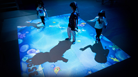Projecteur de système de sol interactif dynamique jeu pour enfants pour aire de jeux intérieure pour enfants