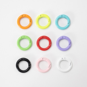 Colored Spring Buckle 22mm Zinc Alloy Bag <b>Ring</b> Keychain Accessory Fashion DIY Pendant - Product Image 1