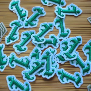 Custom Embroidery Patches High Quality Personalized <b>Iron</b>-<b>On</b> Sew-<b>On</b> Patches OEM/ODM Manufacturer | Heart English <b>Letter</b> Hats - Product Image 5