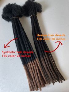 Tóc tết móc handmade dreadlocks 100% tóc người Remy Trung Quốc mềm mại, kích thước 0.<span class=keywords><strong>4</strong></span>-1.2cm - Product Image 5