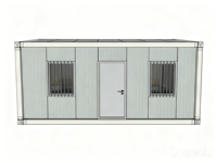 Maison conteneur préfabriquée blanche de 20 pieds, 1 chambre, cuisine modulaire, salle de bain détachable, bureau pliable, école, centre commercial