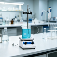 Pengaduk Magnetik Digital dengan Hotplate, Timer 9999 Menit, Layar LCD, Pengaduk Pemanas Laboratorium untuk Penelitian Sains