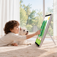 TV Portabel 27" 2-in-1 dengan Roda, Layar Sentuh FHD, Bersertifikasi EDLA, 6G+128GB, Sistem Operasi Android 15, Baterai 10000mAh, Smart TV