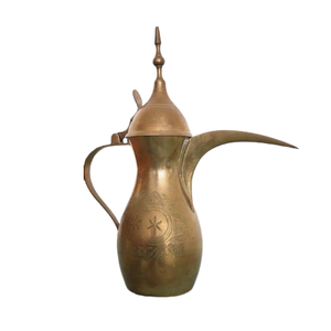 Lujo clásico grabado diseño café y tetera hecho a mano espejo pulido clásico árabe Dallah - Product Image 2