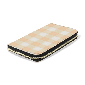 Custom PU Leather Plain Checked Design Fashion Luxury Vintage Clutch <b>Bag</b> <b>Long</b> Wallet Zipper Closure Anti-Theft Purse - Product Image 4