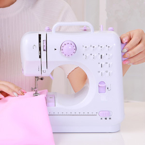 Sm 505 Electric Mini <b>Sewing</b> <b>Machine</b> Purple <b>Portable</b> Fully Automatic For Home Use - Product Image 1