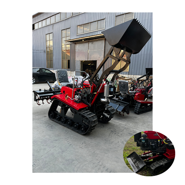 Chinese Small Tracked Tractor Remote Control Power Cultivator Hand Guided Tractor Micro Cultivator