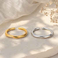 Anillo de Eternidad de Plata de Ley 925 de Alta Calidad, Estilo Naturalista, Minimalista, Geométrico, Joyería de Boda, Inspirado en el Diseñador de la Marca GA