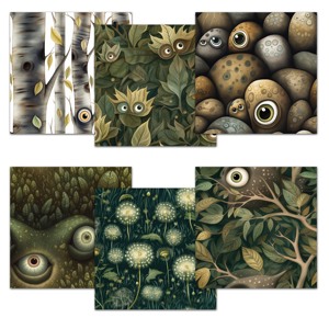 Jai iman 12 giấy tờ và 40 dán vui rừng tự làm trang trí sổ lưu niệm giấy đặt thủ công chất thải Nhật Ký giấy - Product Image 4