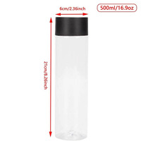 Bouteilles d'eau en verre vides de 500ml, bouteille sensorielle, récipient à boissons pour stocker les jus faits maison et autres boissons