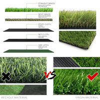 Gazon synthétique, gazon artificiel, pelouse de football, terrain de putting, tapis de sport en latex pour jardin, diverses couleurs et matériaux