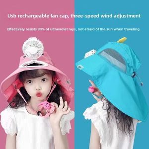 Sombrero de abanico de <span class=keywords><strong>verano</strong></span> para niños, gorra de malla fresca de ala ancha para viajes al aire libre con visera de encaje, protección solar para bebés - Product Image 4