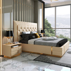 Luxury Bedroom Sets Furniture Master Bedroom Glam king Size Latest <strong>Design</strong> Bed <strong>Camas</strong> Modernas Cheap Bedroom Furniture 2023 Set - Product Image 2