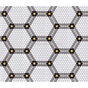 Đông Nam Á phong cách nhiệt đới khách sạn đầy màu sắc Kính vạn hoa mịn Thiết kế <span class=keywords><strong>mini</strong></span> hình lục giác gốm khảm bức tranh tường nghệ thuật Gạch <span class=keywords><strong>Mosaic</strong></span> - Product Image 3