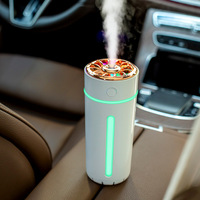 Mini humidificateur portable voiture 360ml petit humidificateur à brume fraîche diffuseur USB bureau personnel avec diffuseur de lampe de nuit LED