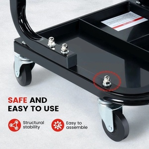 Padded C-Frame Vinyl Creeper 4 Swivel Casters Auto Garage <strong>Mechanic</strong> Workshop Repair Seat Rolling <strong>Mechanic</strong> <strong>Stool</strong> - Product Image 6