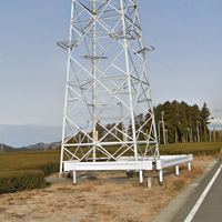 Tour de transmission autoportante de 25 mètres, 11 kV, en treillis d'acier, pour ligne électrique