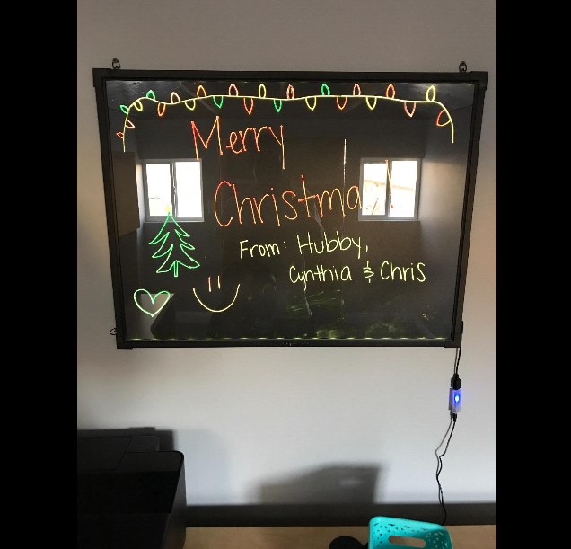 Kids LED Flashing Illuminated Neon Message Writing Board Erasable Drawing Board with Lights & Lighting Products