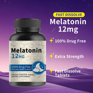 OEM/ODM sapore di bacca naturale 180 compresse 12mg Dissolve rapidamente melatonina adulti per dormire integratore di certificazione GMP - Product Image 4