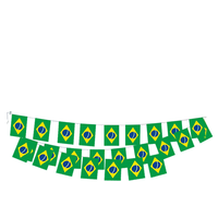 Hannuo 2026 Beliebte Fußball-Fanartikel: Brasilianische Flaggen-Serie mit Schlüsselanhänger, Sonnenbrille, Partyhut und Handflagge für Promotion