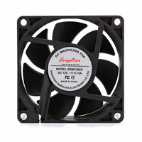 Ventilateur sans balais à grande vitesse et débit d'air élevé 70x70x25mm 7025 DC 12V 24V 48V avec contrôle de vitesse PWM pour armoire industrielle et alimentation électrique