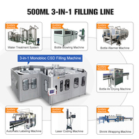 Ligne de production de mise en bouteille automatique 3 en 1 pour boissons gazeuses, service de projet clé en main professionnel 12000BPH