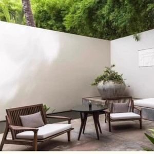 <span class=keywords><strong>Fauteuil</strong></span> <span class=keywords><strong>de</strong></span> jardin en teck <span class=keywords><strong>de</strong></span> luxe, chaise longue moderne avec coussins, style nordique, canapé individuel pour villa australienne - Product Image 3