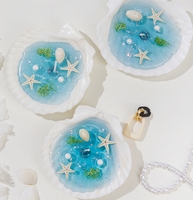 Bougie transparente parfumée en forme d'étoile de mer et de vent de mer pour décoration de maison