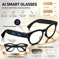 Nouvelles lunettes intelligentes de haute qualité avec charge magnétique, musique, réduction du bruit, enregistrement de réunions, traduction IA et contrôle tactile