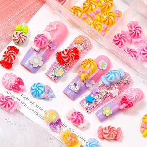 3d Acryl Hars Nail Art Sieraden Diamant Winter Nail Charms Bloemblaadjes Bloemen Strik Candy Rand Bloem Nagel Decoratie - Product Image 3