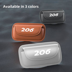 Etui de rangement pour lunettes de voiture pour <span class=keywords><strong>Peugeot</strong></span> 206 207 <span class=keywords><strong>208</strong></span> 301 307 308 Auto Sun Visor Sunglasses Storage Holder Ticket Phone Storage Box - Product Image 6