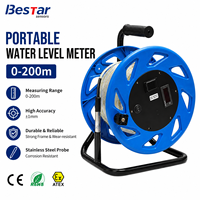 Jauge de niveau d'eau ABS sur mesure +1mm de précision, vente en gros OEM, jauge de profondeur de puits 0-100m avec câble et règle