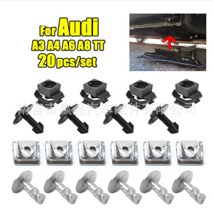 Pernos Inferiores de Motor Audi 4A0805163 4A0805121A para A3 A4 A6 A8 TT, Juego de 20 Piezas, Fijaciones de Metal y Plástico - Product Image 1