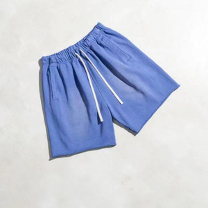 Pantaloncini da spiaggia estivi in stile Casual da uomo all'ingrosso Shorts larghi e lavati con acido da uomo - Product Image 4