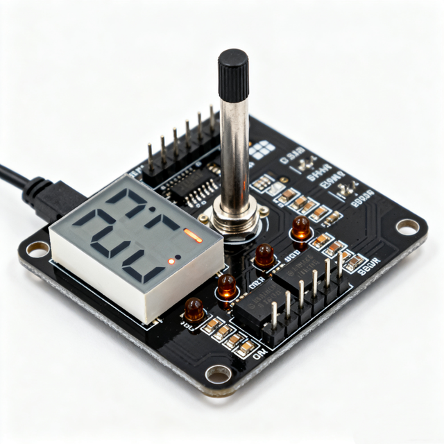 One-Stop Product Development Service Custom Rotary Encoder PCB Board with LED Display
