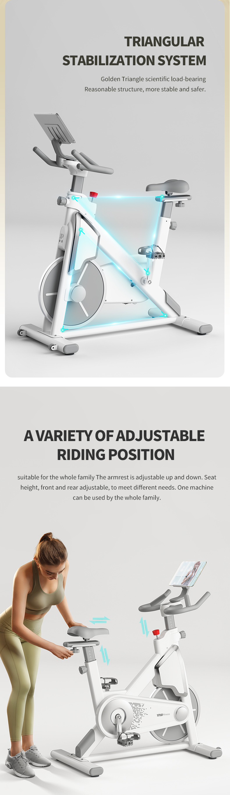 SGS certified YPOO Intelligent Fitness Equipment Source Factory gym spinning bike spinning bikes for sale