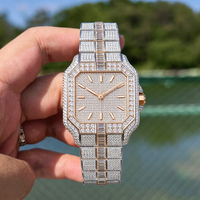 Montres de luxe pour hommes de haute qualité, serties de diamants VVS1, style hip-hop, montre-bracelet automatique mécanique de créateur