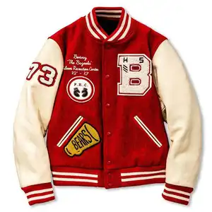 ODM Wholesale Embroidery Chenille Patches Varsity Bomber Letterman College Baseball Varsity Jackets For Men