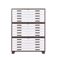 Armoire à plans en acier de type A0/A1, armoire à dossiers ignifuge en acier inoxydable avec serrure, design moderne