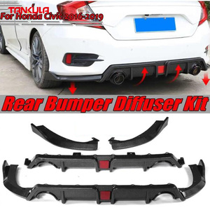 Piezas de Carrocería para Automóviles HANDA, Difusor de Parachoques Trasero, <span class=keywords><strong>Protector</strong></span> de Parachoques de 3 Piezas para Honda Civic 2016-2022 - Product Image 2