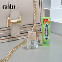Diffuseur de parfum pour voiture, flacon vide en verre dépoli mat de 5 ml, à suspendre, rechargeable, avec bouchon à vis, idéal pour huiles parfumées